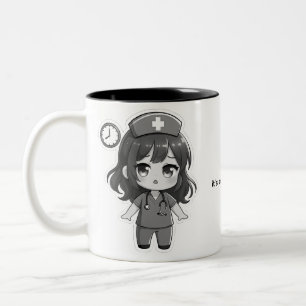 Clock Out Joy: Happy Nurse Two-Tone Coffee Mug