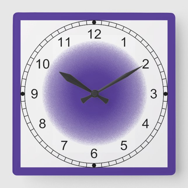 Clock - Purple Vignette with Frame (Front)