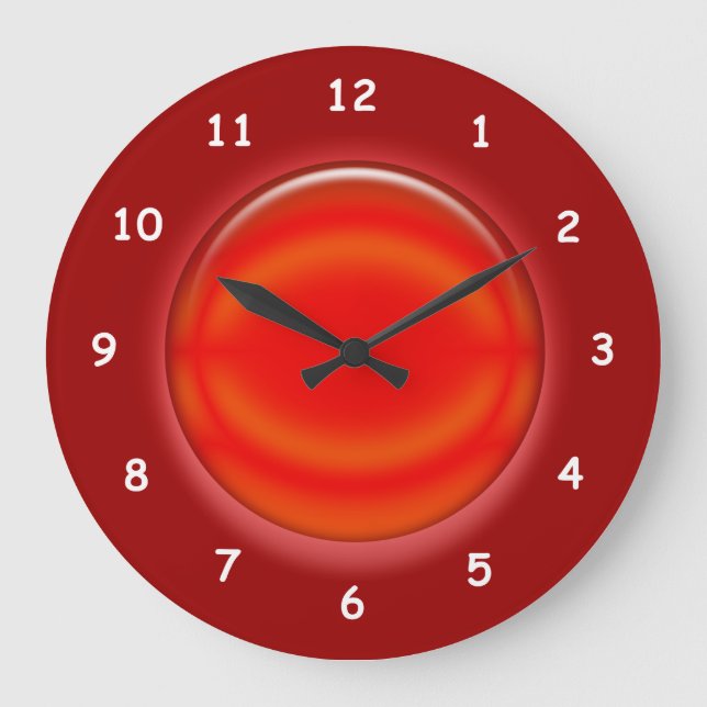 Clock - Red 3D disc clock (Front)