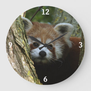Clock - red panda