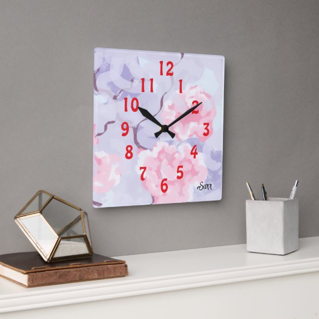 Clock : Rose Pedals  (Office)