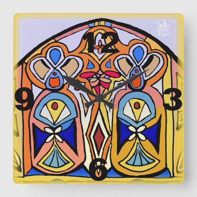 Clock - Stained Glass inspired. (Front)