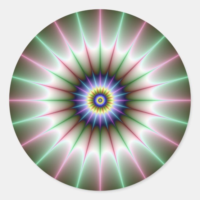 Clock Star Round Sticker (Front)