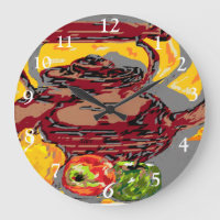 Clock Tea Kettle with Fruit