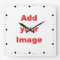 Clock template - Minute markers black - Add Image