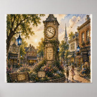 Clock That Gains Memories ,Plate RH-WC-013 Poster