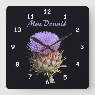 Clock - Thistle with Name