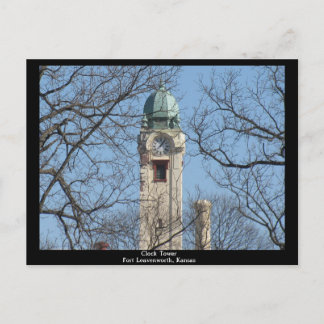 Clock Tower Fort Leavenworth, Kansas Postcard