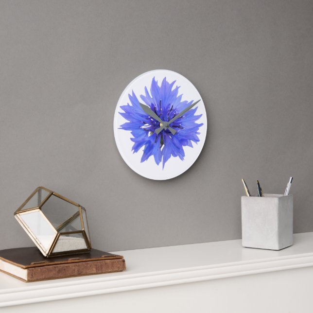 clock with blue cornflower design (Office)