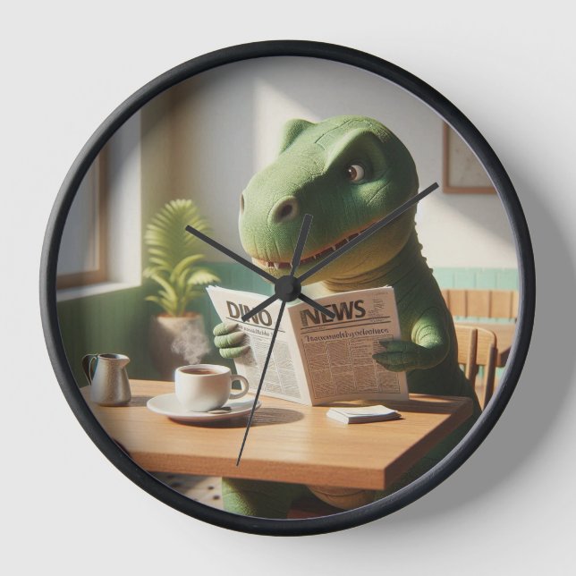 Clock with Dinosaur Design (Front)