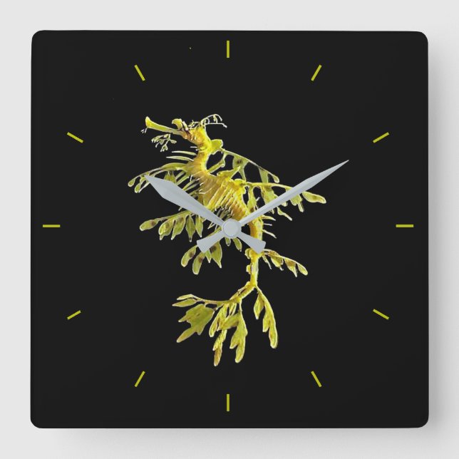 Clock with Leafy Sea Dragon Seahorse (Front)
