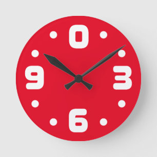 Clock with numbers zero, three, six and nine.