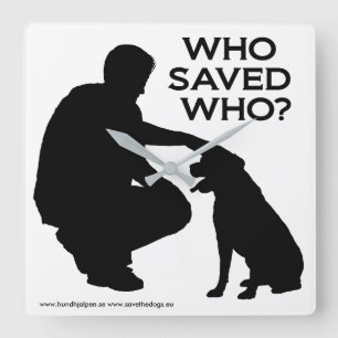 Clock with print, Who saved who