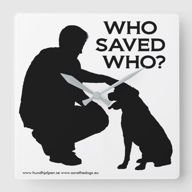 Clock with print, Who saved who (Front)