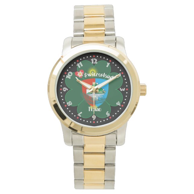 clock with Swiss design Ticino / Ticino Watch (Front)