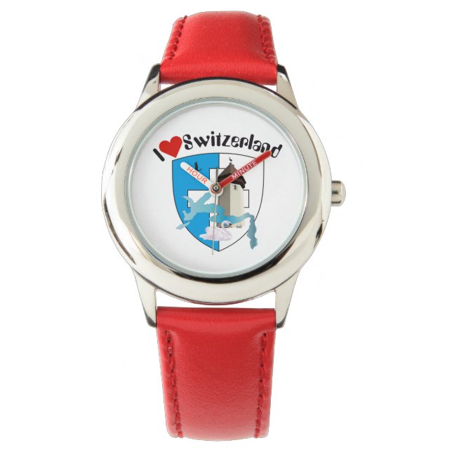 clock with Swiss draft Lucerne Switzerland Watch (Front)