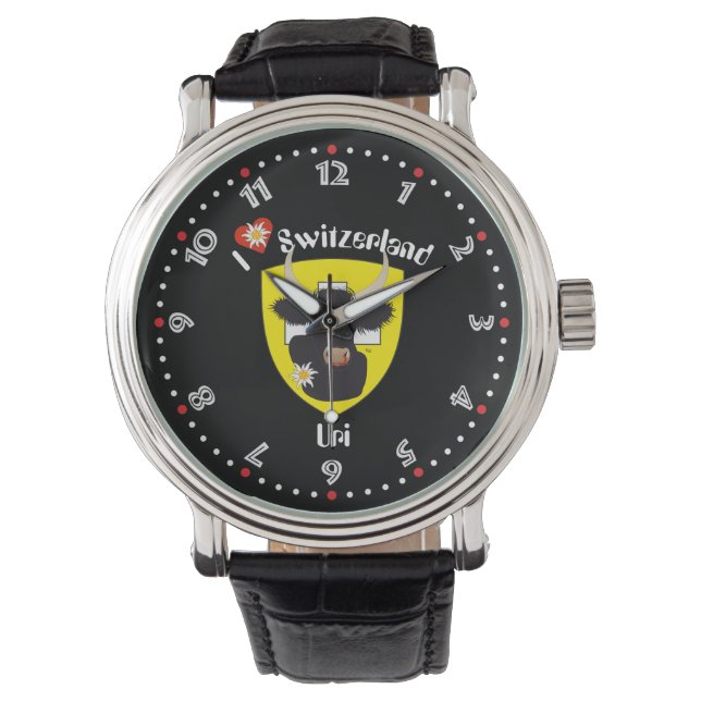 clock with Swiss draft Uri Watch (Front)