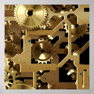 clock work brass poster