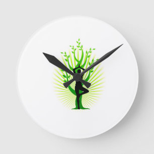 clock, yoga round clock