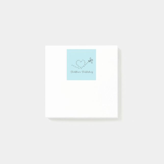 Clockflower Publishing branded post-it notes (Front)