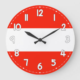 Clocks Austria Country Flag Wall Clock