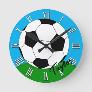 Clocks for Soccer fans Monogrammed / Football