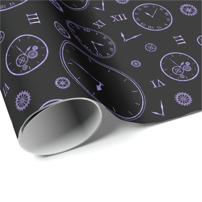 Clocks & Gears Wrapping Paper (Roll Corner)