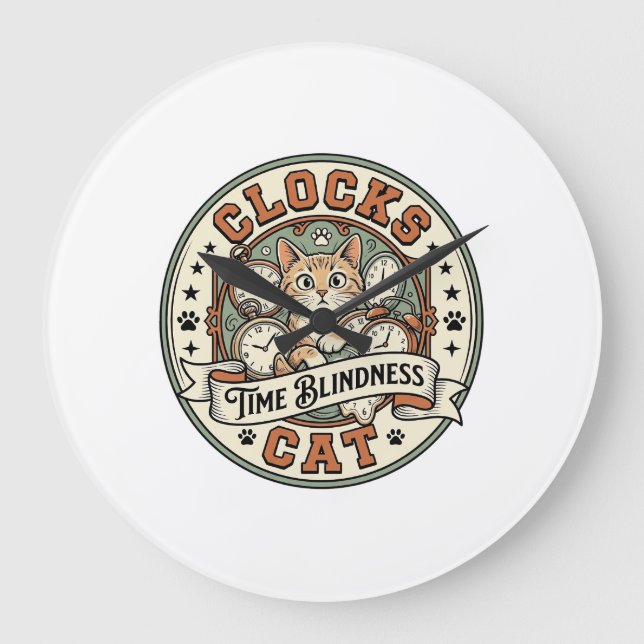 Clocks Time Blindness Cat Clocks Time Blindness Ca (Front)
