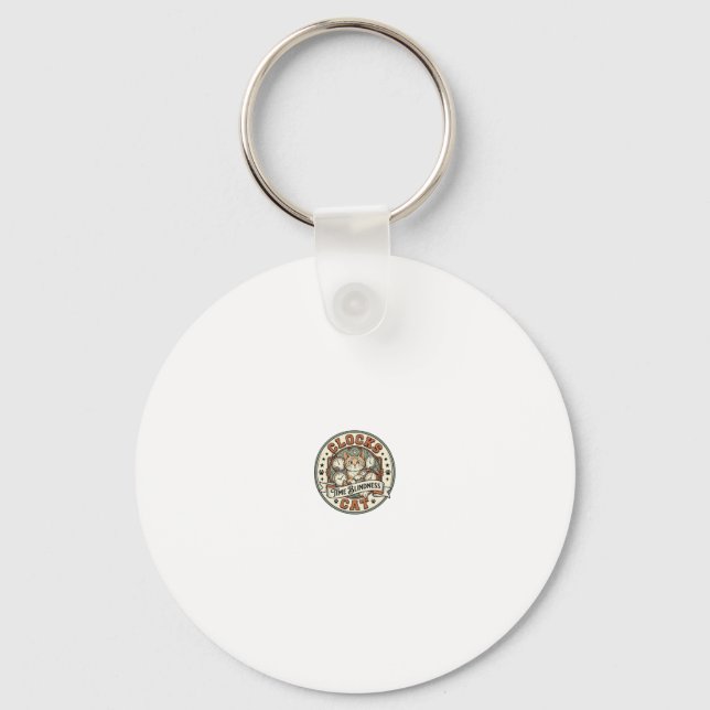 Clocks Time Blindness Cat Clocks Time Blindness Ca Key Ring (Front)
