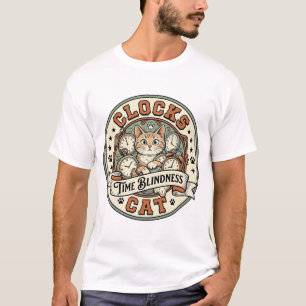 Clocks Time Blindness Cat Clocks Time Blindness Ca T-Shirt