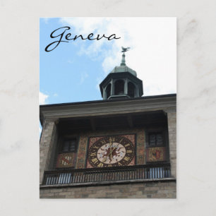 clocktower geneva postcard