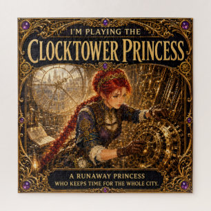 Clocktower Princess Steampunk Roleplaying Heroine Jigsaw Puzzle