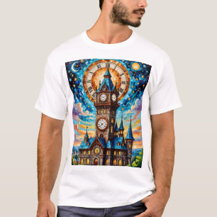 Clocktower T-Shirt Celestial Vintage Fantasy