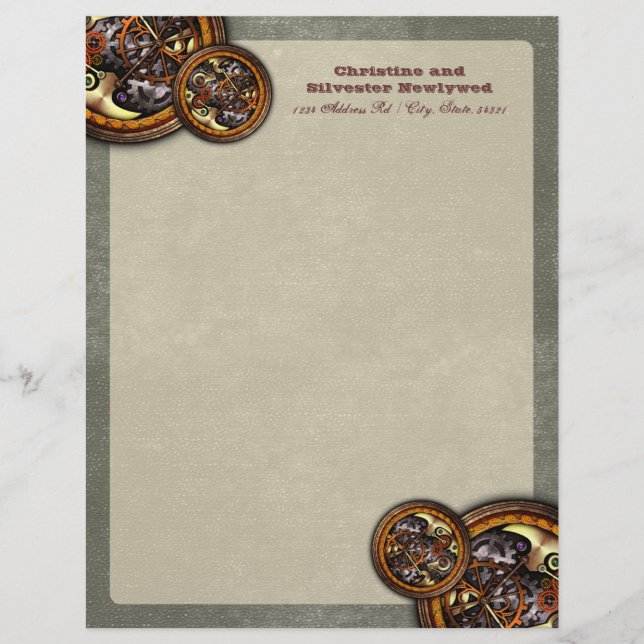 Clockwork and Leather, letterhead (Front)