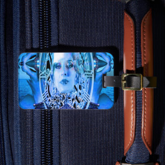 Clockwork Blue Luggage Tag
