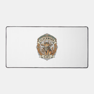 Clockwork Cat Cat Steampunk Vintage Vector Art Shi Desk Mat