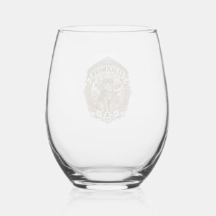 Clockwork Cat Cat Steampunk Vintage Vector Art Shi Stemless Wine Glass