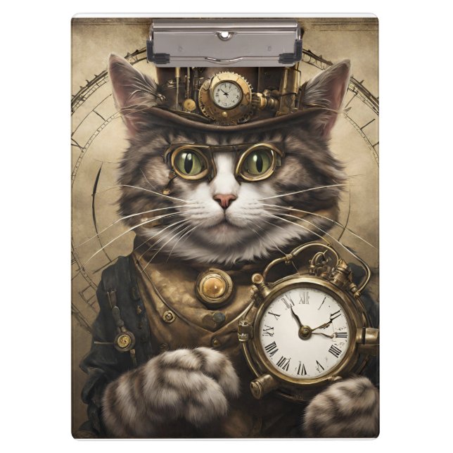 Clockwork Cat Clipboard (Front)