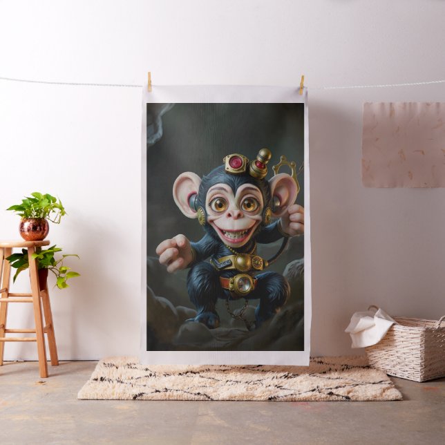 Clockwork Cavekeeper – The Whispering Monkey  Fabric (In Situ)