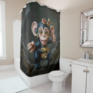 Clockwork Cavekeeper – The Whispering Monkey Shower Curtain