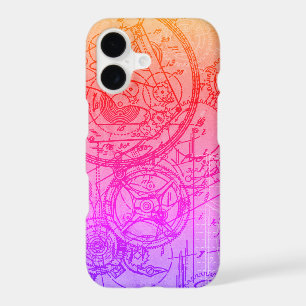 Clockwork Collage Colourful iPhone Case