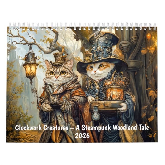 Clockwork Creatures – A Steampunk Woodland Tale 20 Calendar (Cover)