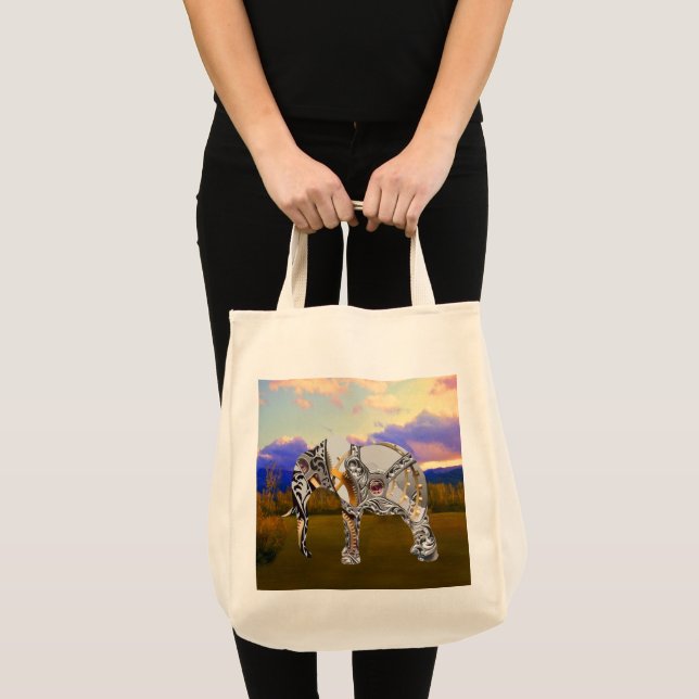 Clockwork Elephant Large Tote Bag (Front (Product))