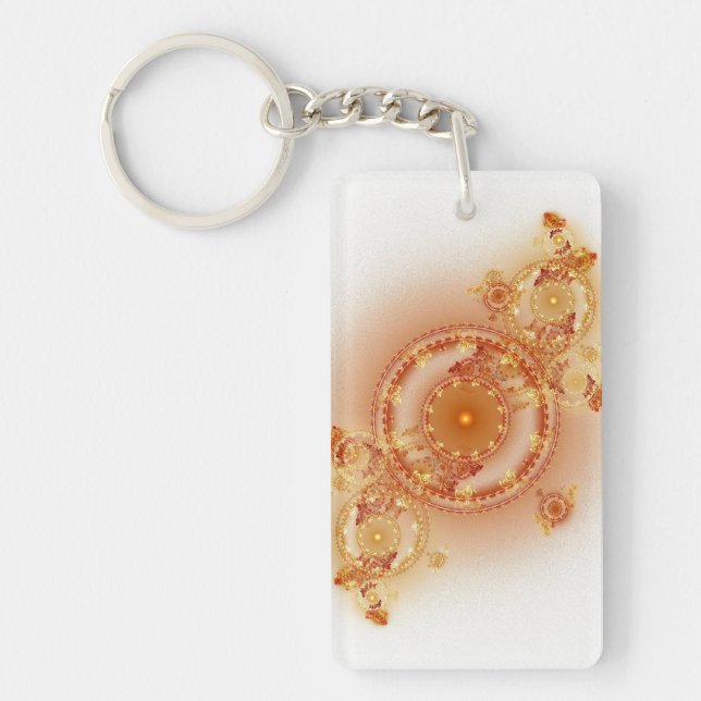 Clockwork I - Fractal Art Acrylic Keychain (Front)