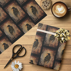 Clockwork Raven Wrapping Paper