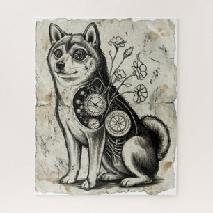 Clockwork Shiba – Gothic Overthinking Dog Puzzle