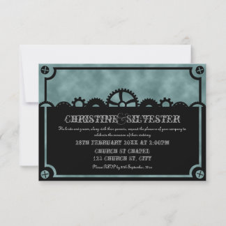 Clockwork Silhouette, 3.5x5 invitation