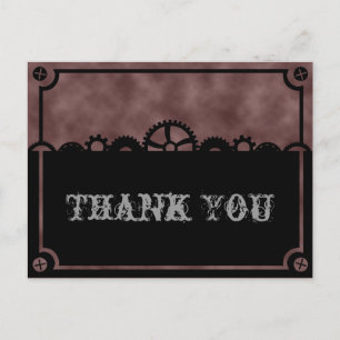 Clockwork Silhouette, thank you postcard