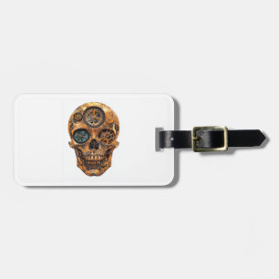 Clockwork Skull Fusion Luggage Tag