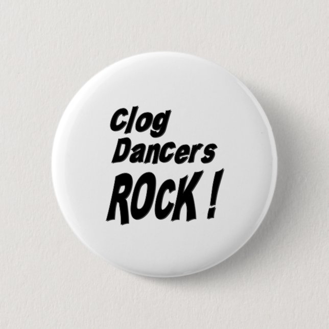 Clog Dancers Rock! Button (Front)